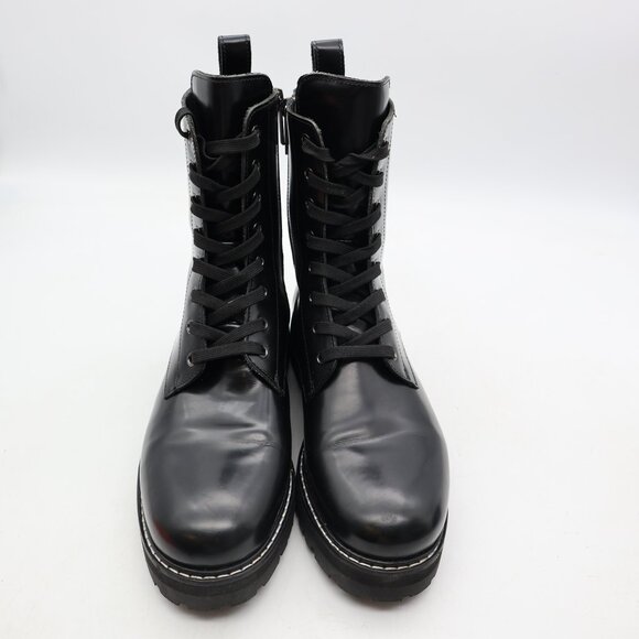 Thursday Boot Co. Everyday Combat Boots Women's Size 8.5 Black Leather Zip Side - Picture 2 of 10